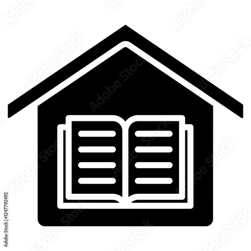 Home Study Glyph Icon
