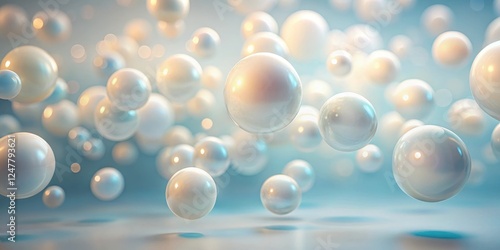 Wallpaper Mural Softly glowing amorphous forms float in mid-air amidst a subtle gradient of pale blues and creamy whites, evoking an ethereal, dreamlike quality , luminous colors, gentle curves Torontodigital.ca