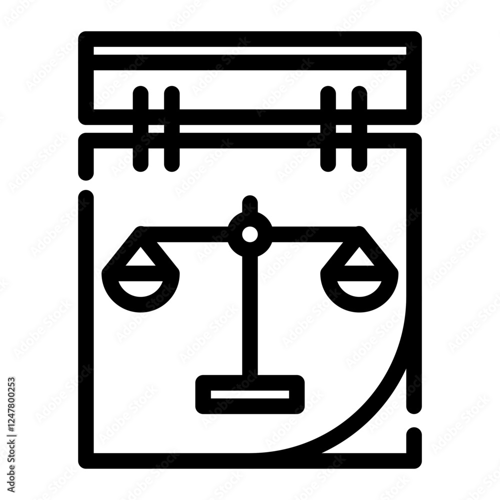 world justice day_1 cut line icon world justice day_1 cut line icon