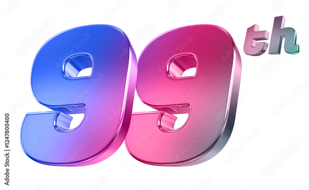 99 Year Anniversary Gradient Number 99 Year Anniversary Gradient Number