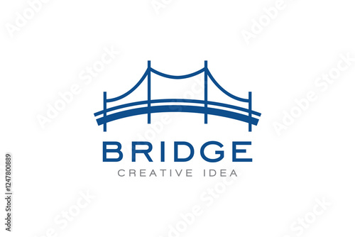 Creative Bridge Concept Logo Design Template