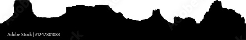 Grand canyon landscape silhouette