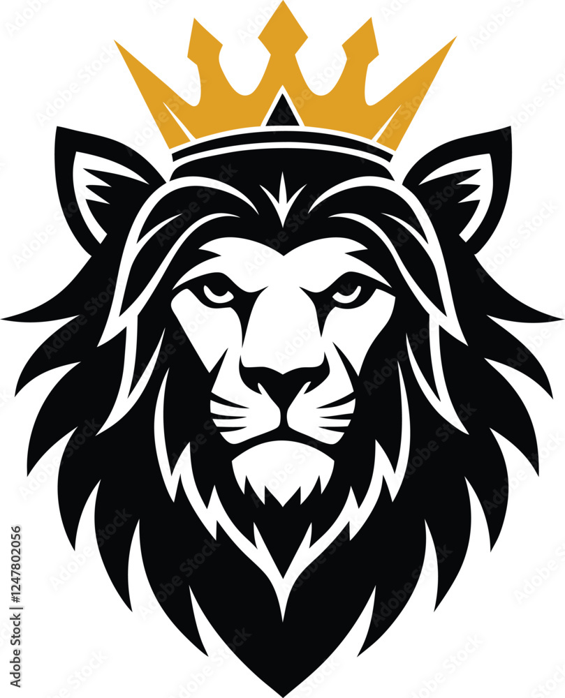 Obraz premium lion head vector illustration