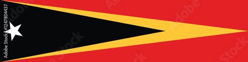 East Timor flag long banner digital vector illustration
