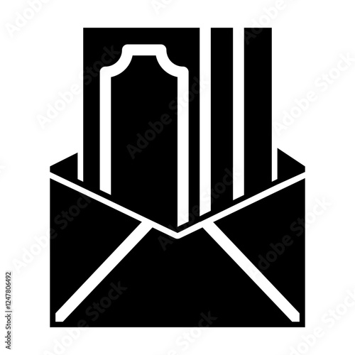 bribe money glyph icon