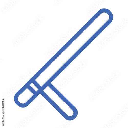 police baton color icon