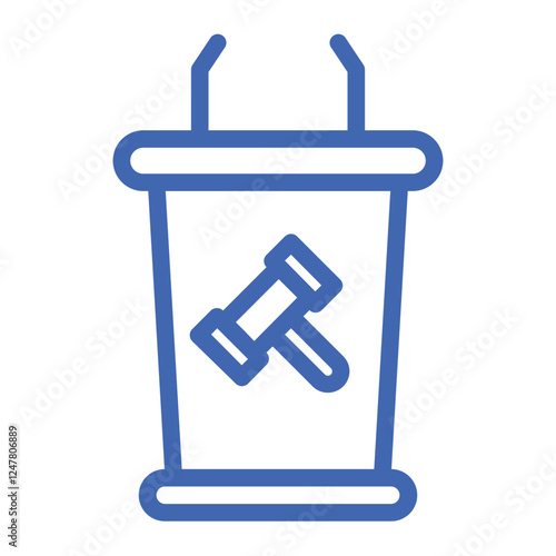 prosecutors podium color icon