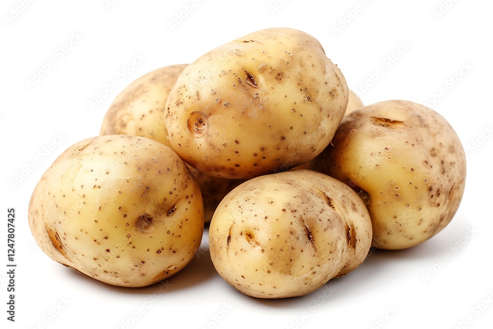 Raw potato isolated on white background Raw potato isolated on white background
