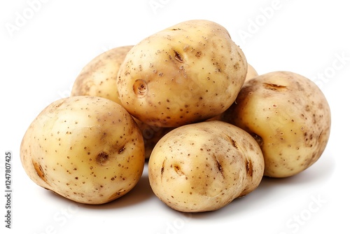 Raw potato isolated on white background