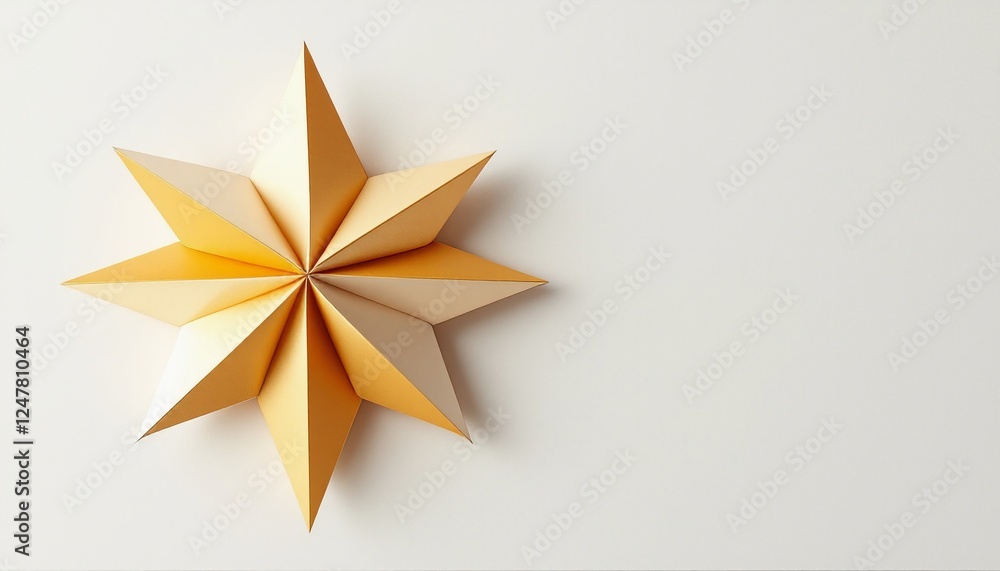 Intricate Origami Star with Multi-Point Design and Artistic Setting Intricate Origami Star with Multi-Point Design and Artistic Setting