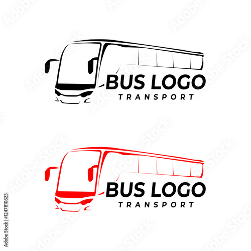 bus transport logo vector design