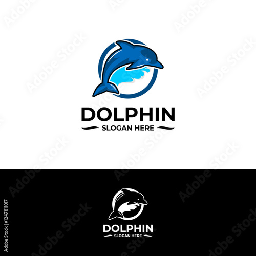 dolphin logo vector design