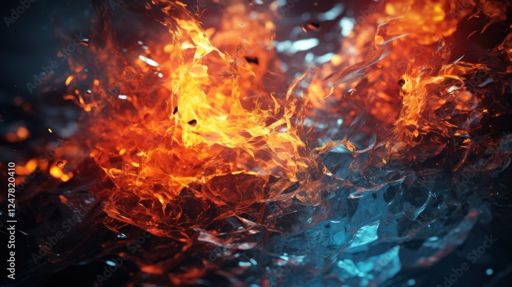 Fire flames abstract background. Close-up of fire flames isolated on black background. Fire flames abstract background. Close-up of fire flames isolated on black background.