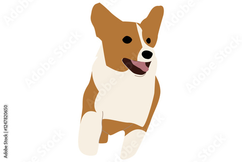 犬　イラスト　シンプル　カラー
