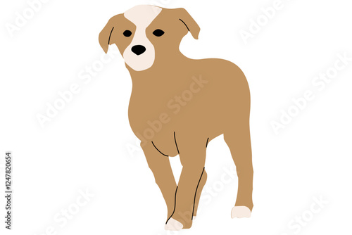 犬　イラスト　シンプル　カラー