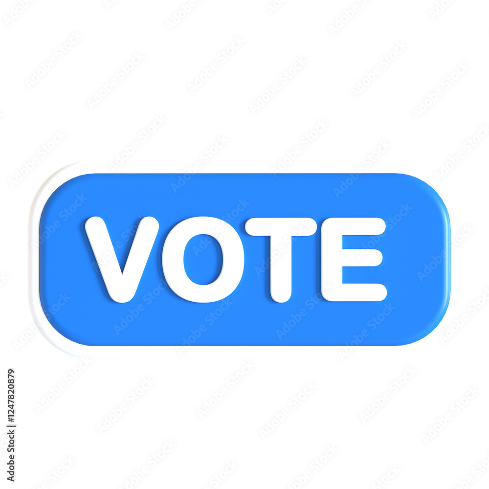 vote button 3d icon illustration vote button 3d icon illustration