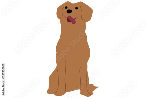 犬　イラスト　シンプル　カラー