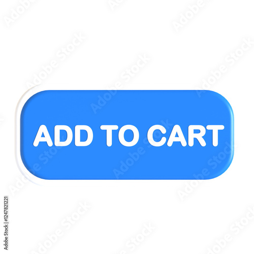add to cart button 3d icon illustration
