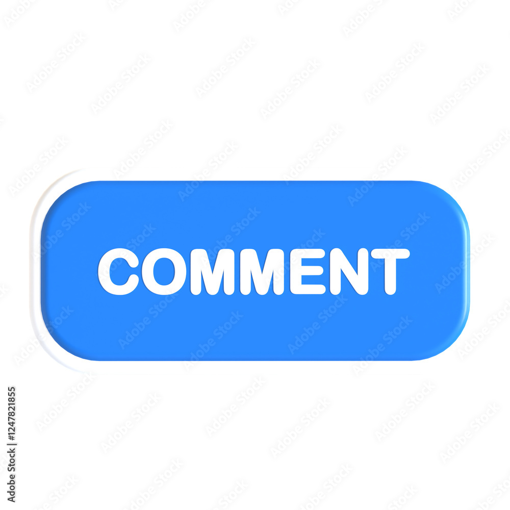 comment button 3d icon illustration comment button 3d icon illustration