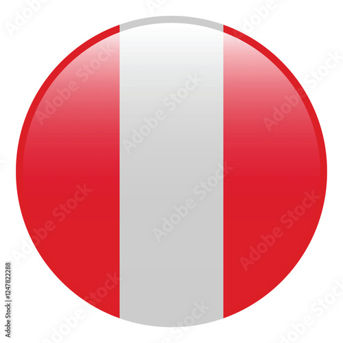 Free Download Peru flag. Peru circle flag 3d logo icon computer vector illustration design - GFXLoad