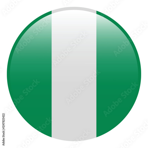 Free Download Nigeria flag. Nigeria circle flag 3d logo icon computer vector illustration design - GFXLoad
