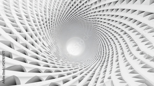 Hypnotic Swirling Fractal Funnel of Concentric Triangles - Ultra-Detailed Cinematic Image