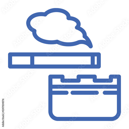 cigarettes and ashtrays color icon