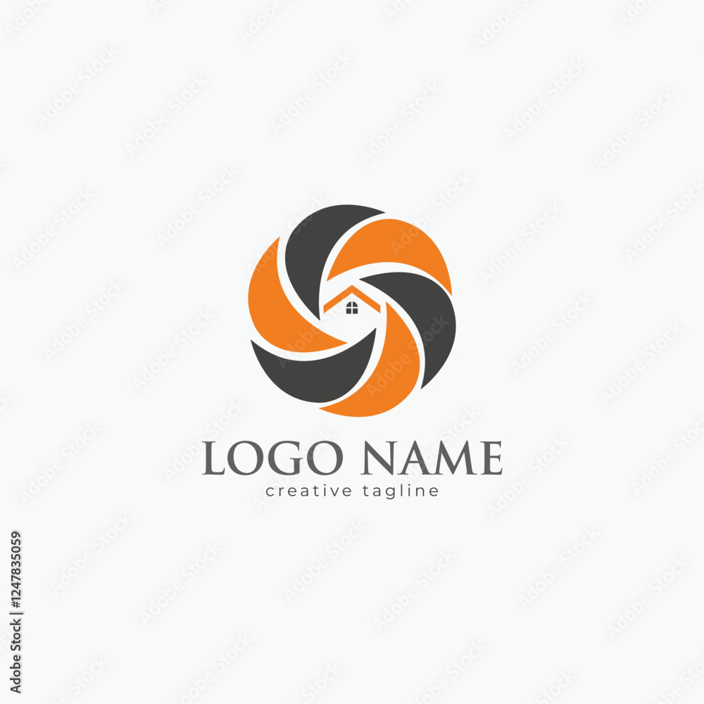 Obraz premium Photo home, photography, photo, home, real, residential, house, film, focus, property, shutter logo fully editable vector template