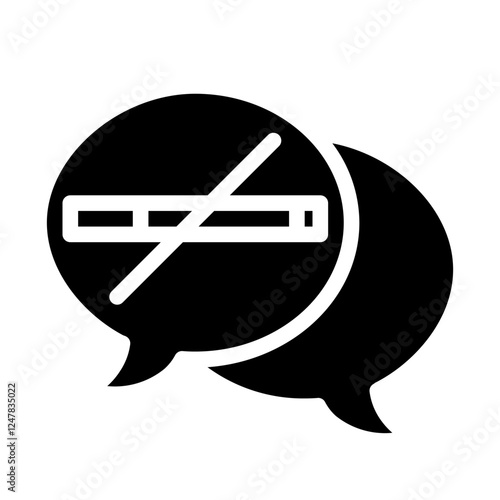 non-smoking chat solid icon