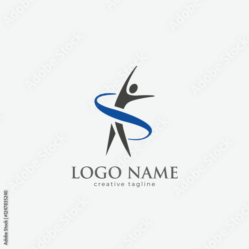 Slim logo, health care logo, weight loss, fit, slim, care, waist fully editable vector logo template