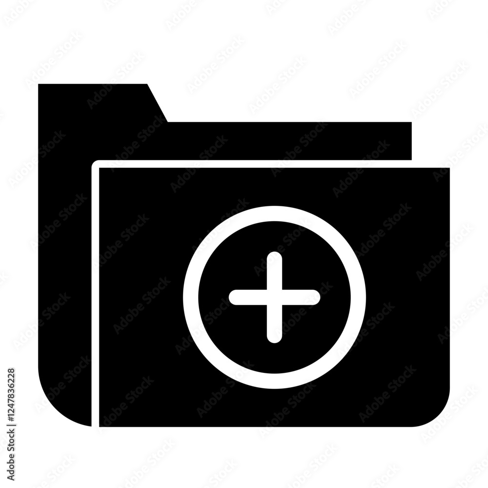 Fototapeta premium health file glyph icon