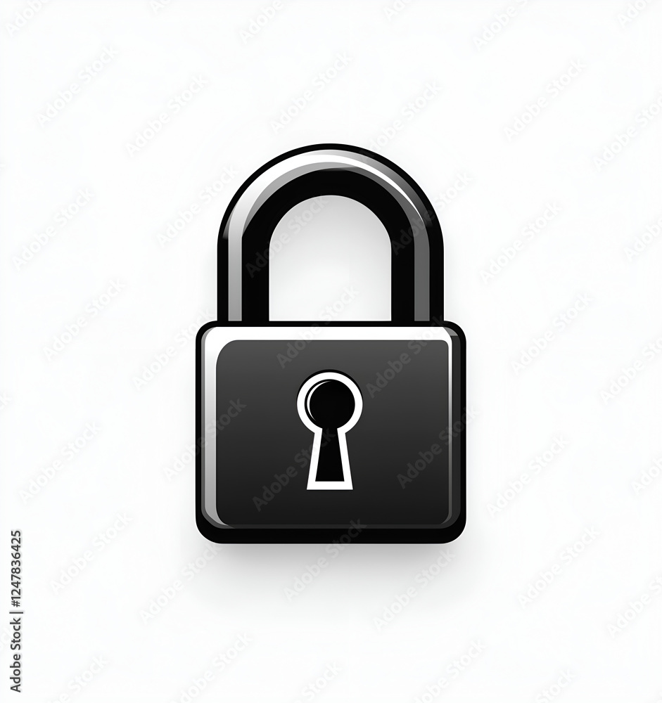 Locked, a vector icon illustration with a white background Locked, a vector icon illustration with a white background