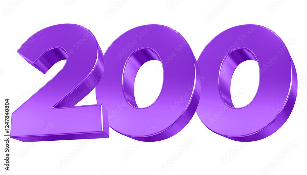 Purple Number 200 Purple Number 200