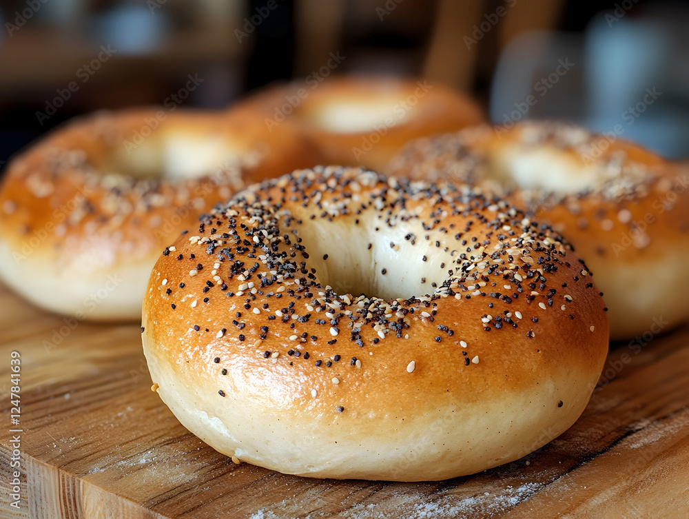 Artisan Sesame Bagel Freshly Baked for a Delicious Breakfast Treat Artisan Sesame Bagel Freshly Baked for a Delicious Breakfast Treat