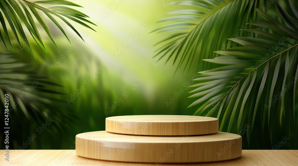 Tropical Bamboo Product Display Platform Tropical Bamboo Product Display Platform