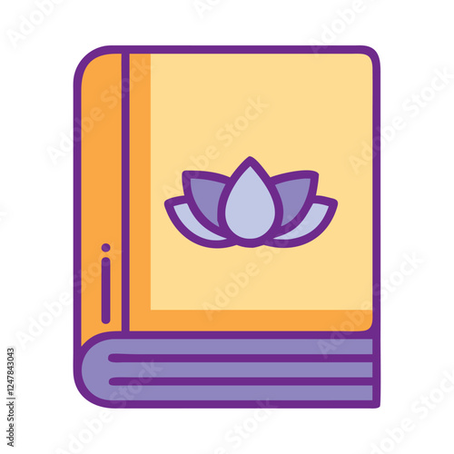 Wellness journal with lotus illustration