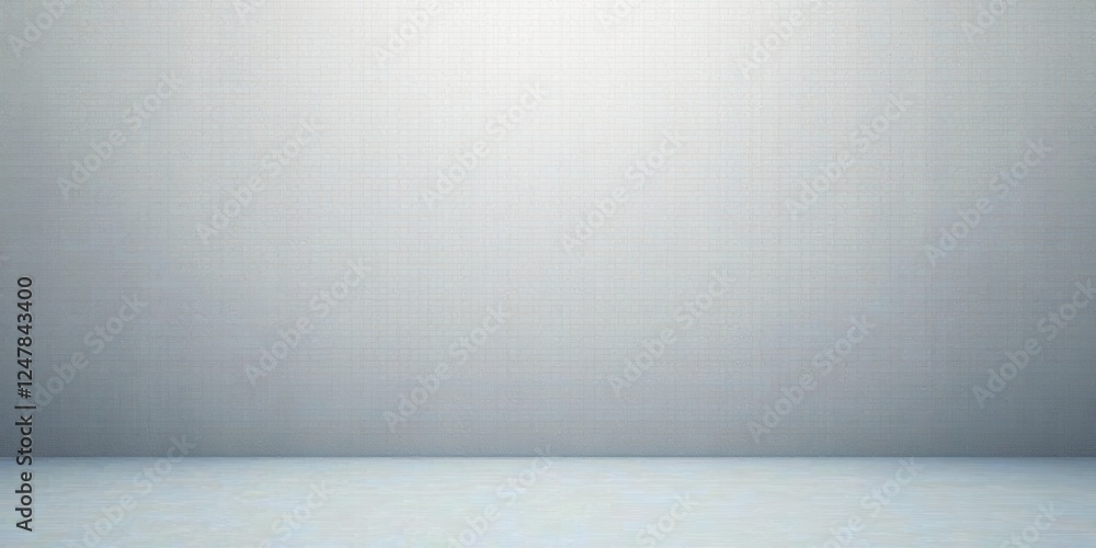 Simple Empty Room with Light Grey Brick Wall and Smooth Floor Ideal for Mockups and Presentations