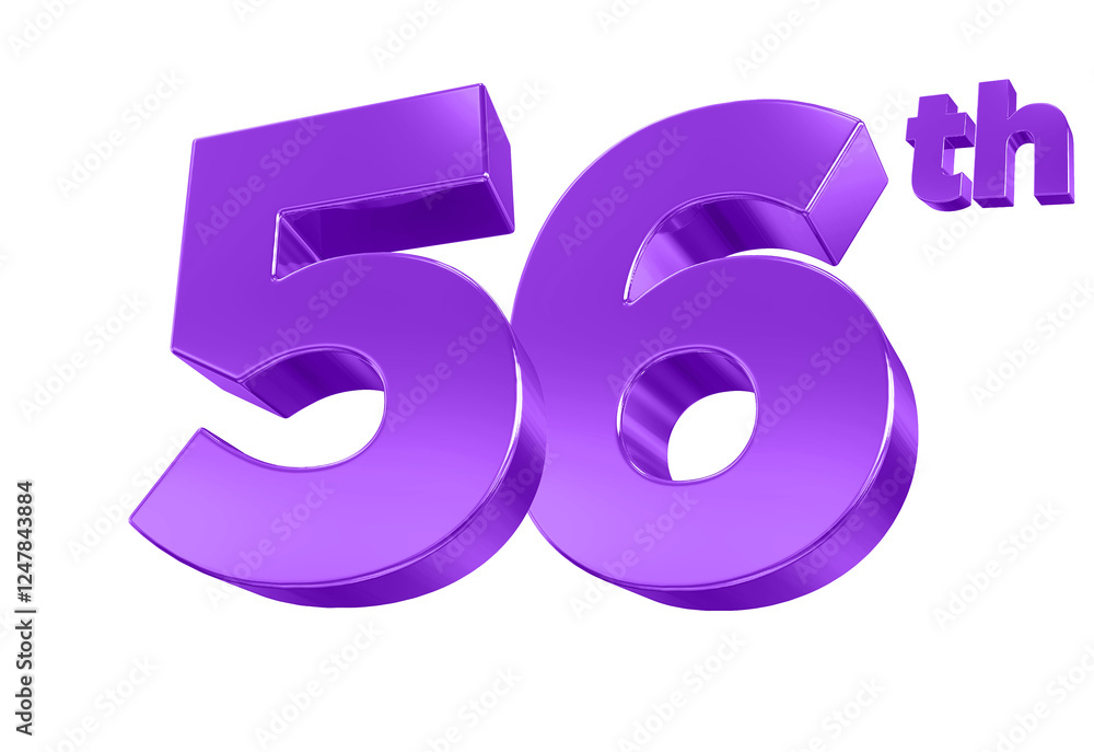 56 Year Anniversary Purple Number 56 Year Anniversary Purple Number