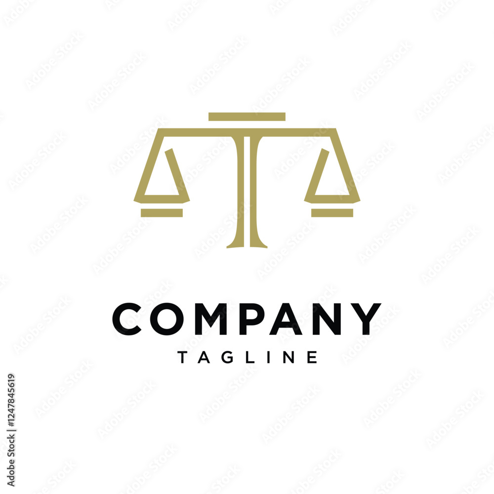 Letter I Justice Scale Logo Icon Vector Letter I Justice Scale Logo Icon Vector