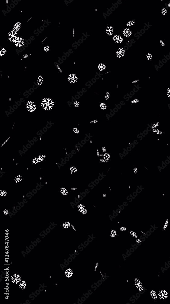 Snowflakes for christmas, winter, frozen ice, white snowfall, bokeh dust, snow falling from top to bottom ⛄❄ | Transparent Background | 4K UHD ProRes 4444 | Alpha | Vertical Snowflakes for christmas, winter, frozen ice, white snowfall, bokeh dust, snow falling from top to bottom ⛄❄ | Transparent Background | 4K UHD ProRes 4444 | Alpha | Vertical