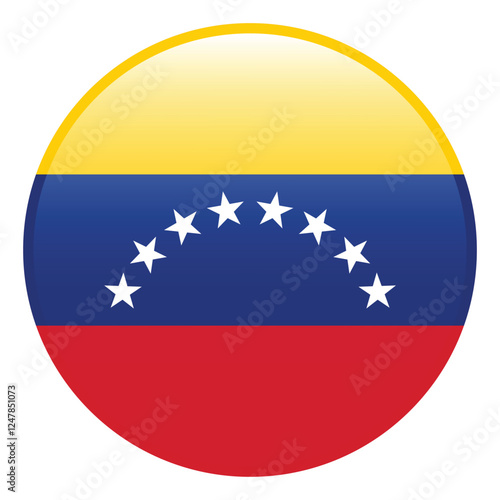 Free Download Venezuela flag. Venezuela circle flag 3d logo icon computer vector illustration design - GFXLoad