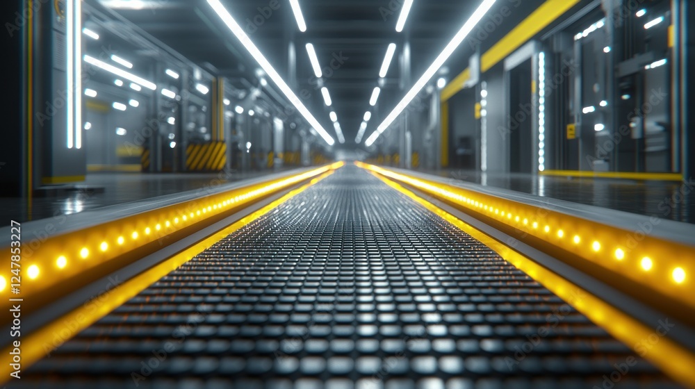 Futuristic Data Center Corridor Futuristic Data Center Corridor