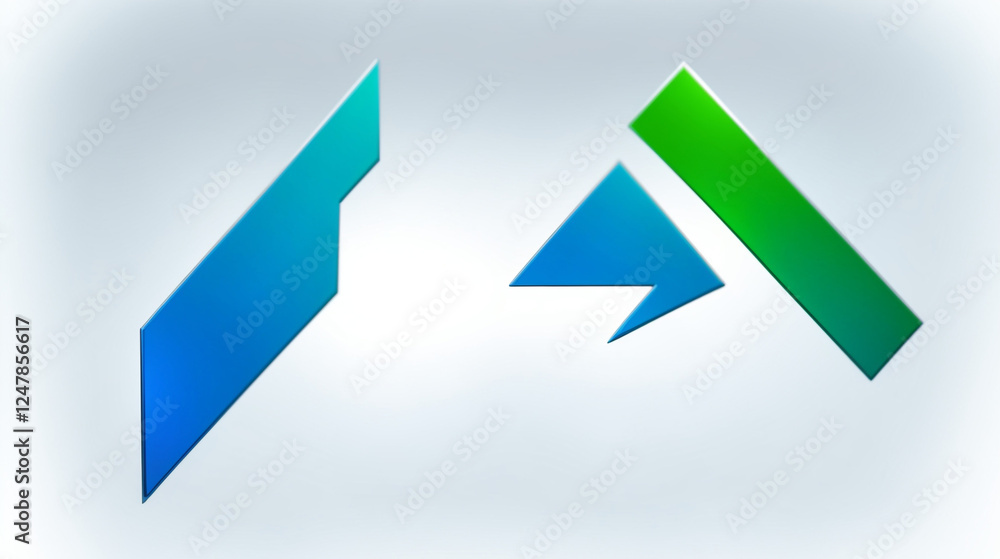 A blue and green graphical asset featuring a pointy shape. A blue and green graphical asset featuring a pointy shape.