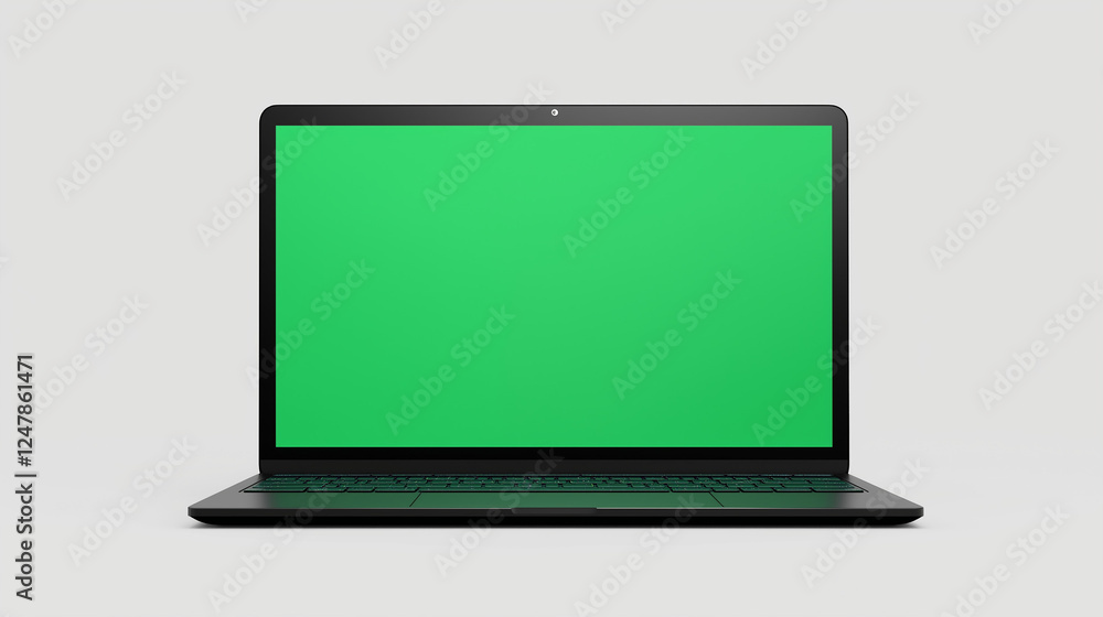 laptop on white background Chroma key, Mockup 3D Design laptop on white background Chroma key, Mockup 3D Design