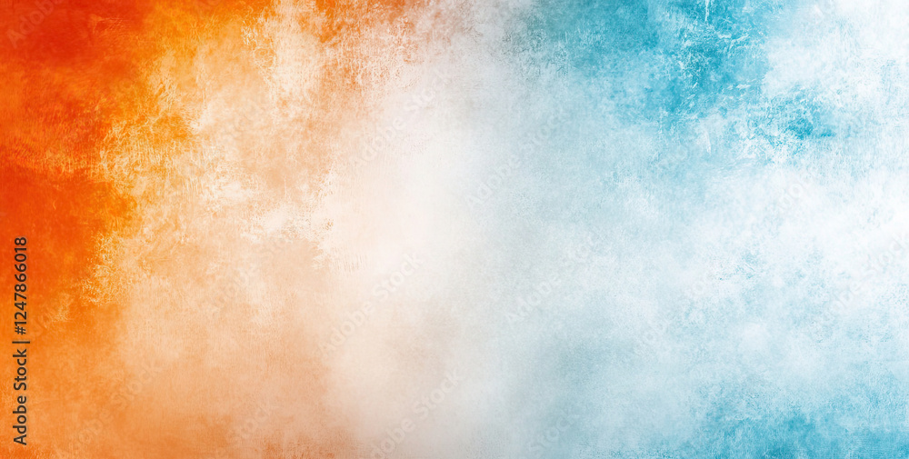 Fototapeta premium Warm to Cool Color Gradient with Sparkling Particles