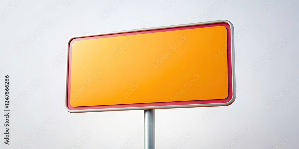 Blank Signboard, Empty Signage, White Background Sign, Mockup, Advertising,  Empty Billboard,  Blank Poster,  Clean Sign,  Isolated Sign,