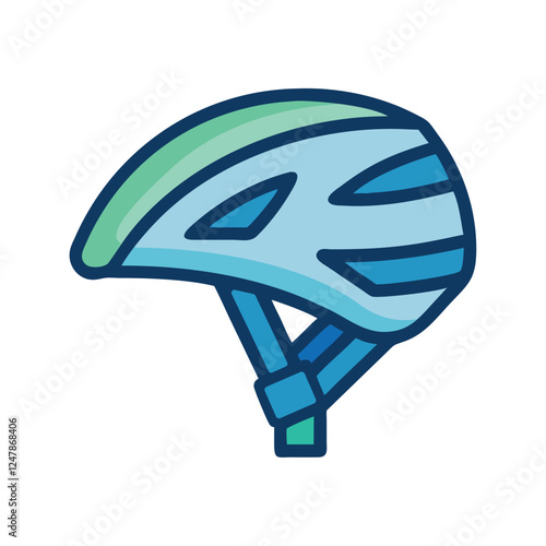 Cycling sports helmet illustration