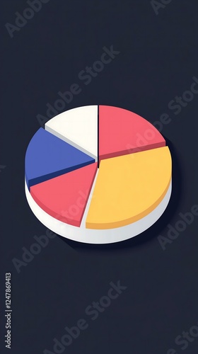 Flat Icon Colorful pie chart representation for data analysis and visualization purposes. Free Download Flat Icon Colorful pie chart representation for data analysis and visualization purposes. - GFXLoad