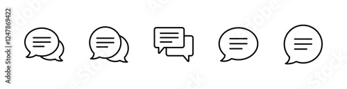 Speech bubble icon. chat symbol vector