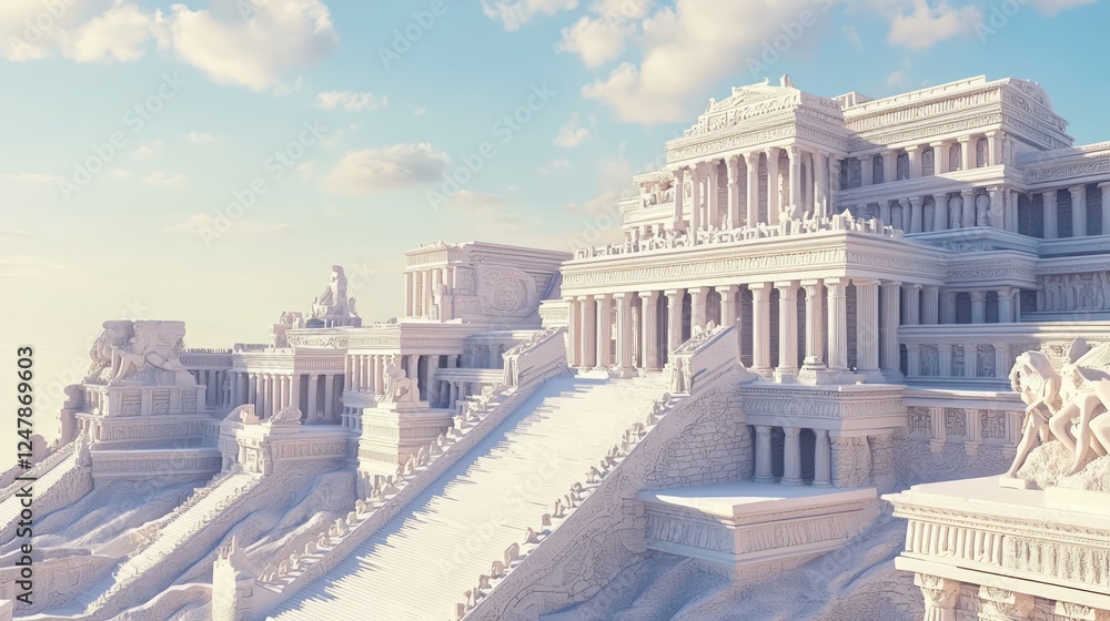 Fototapeta premium Sprawling Temple Complex with Impressive Architecture and Design